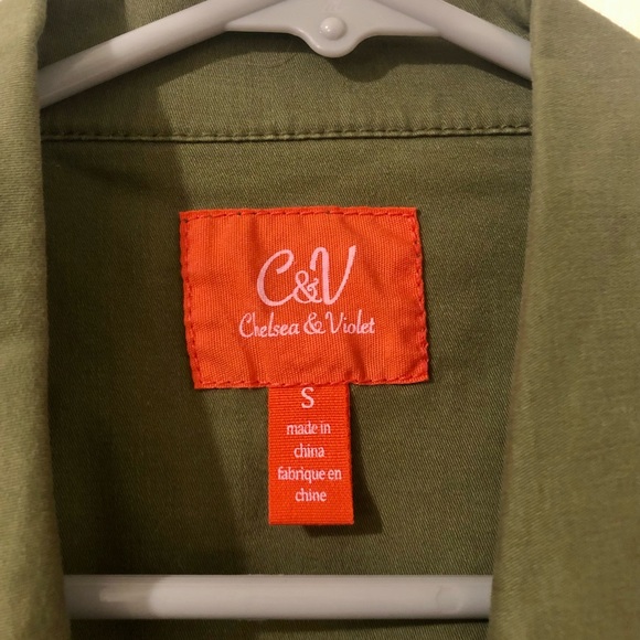 Green statement Jacket; Brand: Chelsea & Violet; size: S - Picture 2 of 5